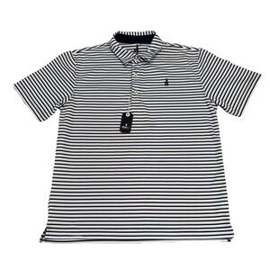 Johnnie-O West Coast Prep Polo Shirt‎ Size 14 Boys Blue Striped Jack Jr Cotton